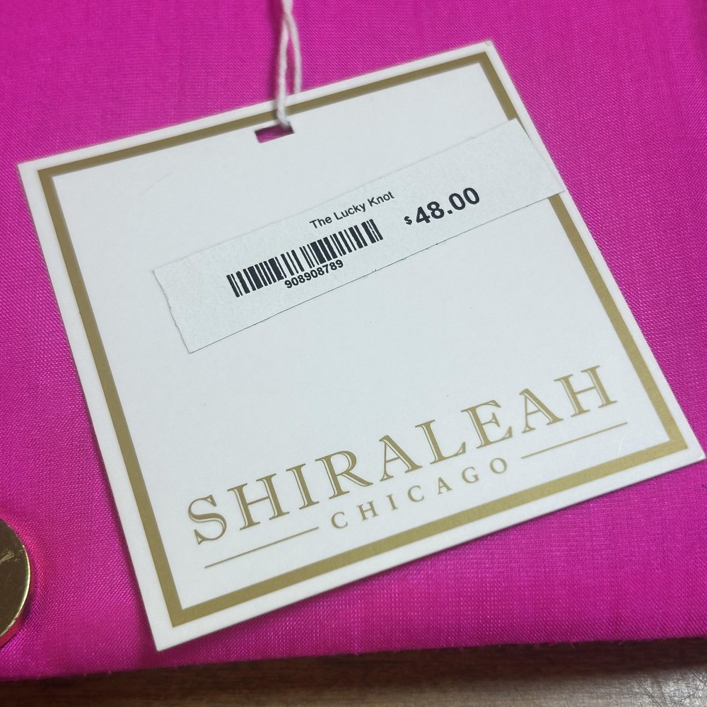 Shiraleah Crossbody Bag Womens Small Fuchsia Satin Crab Chain Purse Beach *SPOT* - Picture 6 of 9